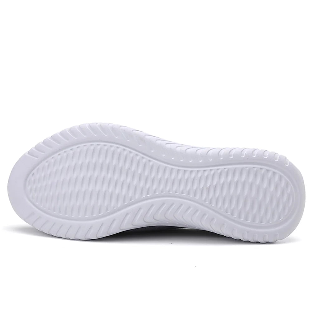 Women Knit Sneakers Slip On Flat Shoes Lightweight Loafers/Walking Sneakers Nursing Flats for Indoor Outdoor
