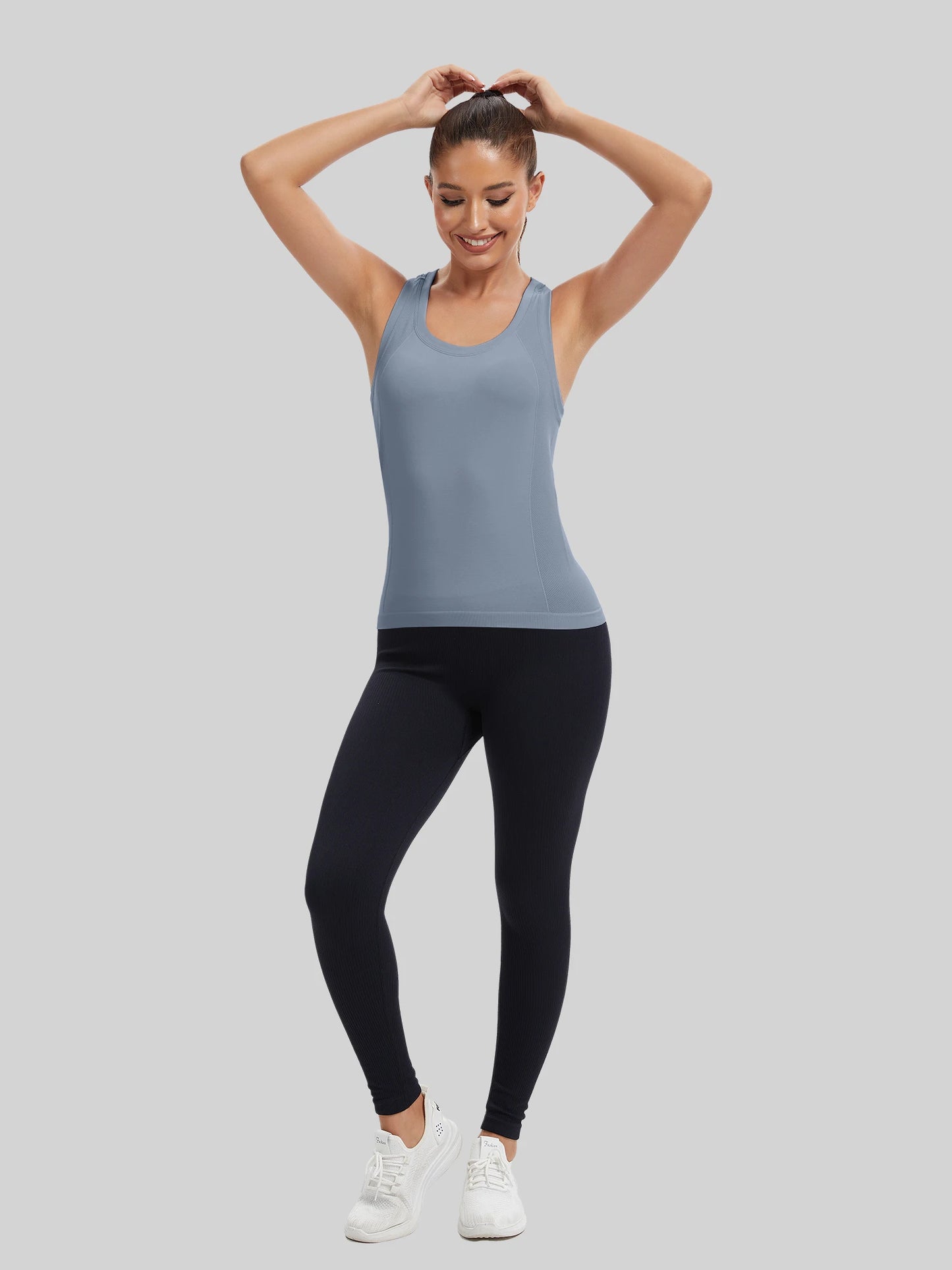 Workout Tank Tops for women Racerback Tank tops/Seamless Gym Tops Sleeveless Athletic Yoga Running Shirts