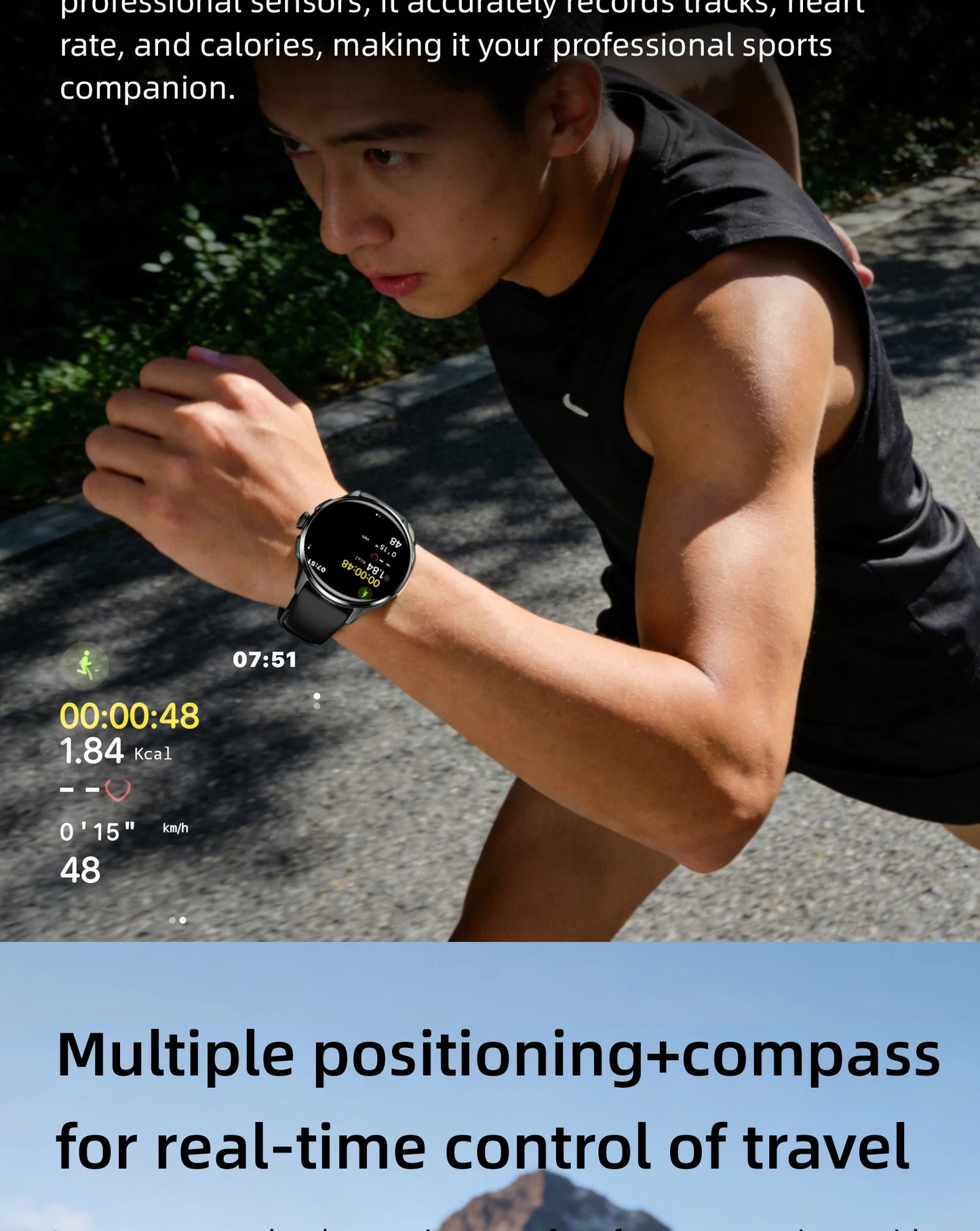 LOKMAT APPLLP 3 Android Smart Watch Amoled Round Screen/Retaining Camera Wifi 4G Watch Phone App Download with Quick Charging