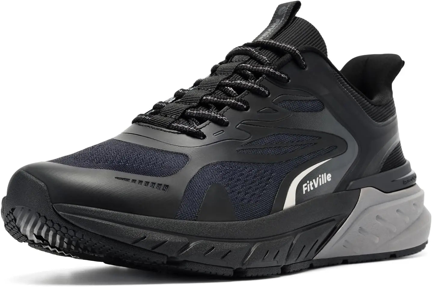 FitVille Comfortable Extra Wide Walking Shoes for Men/Lightweight Men[s Walking Shoes Wide Width Non Slip Cushioned