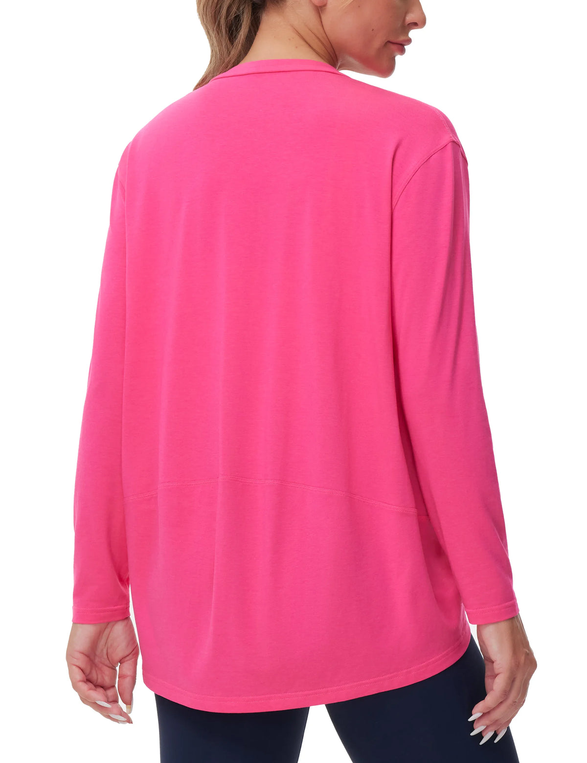 THE GYM PEOPLE Women's Long Sleeve Workout Shirts/Loose Fit V-Neck Running T-Shirts Tops