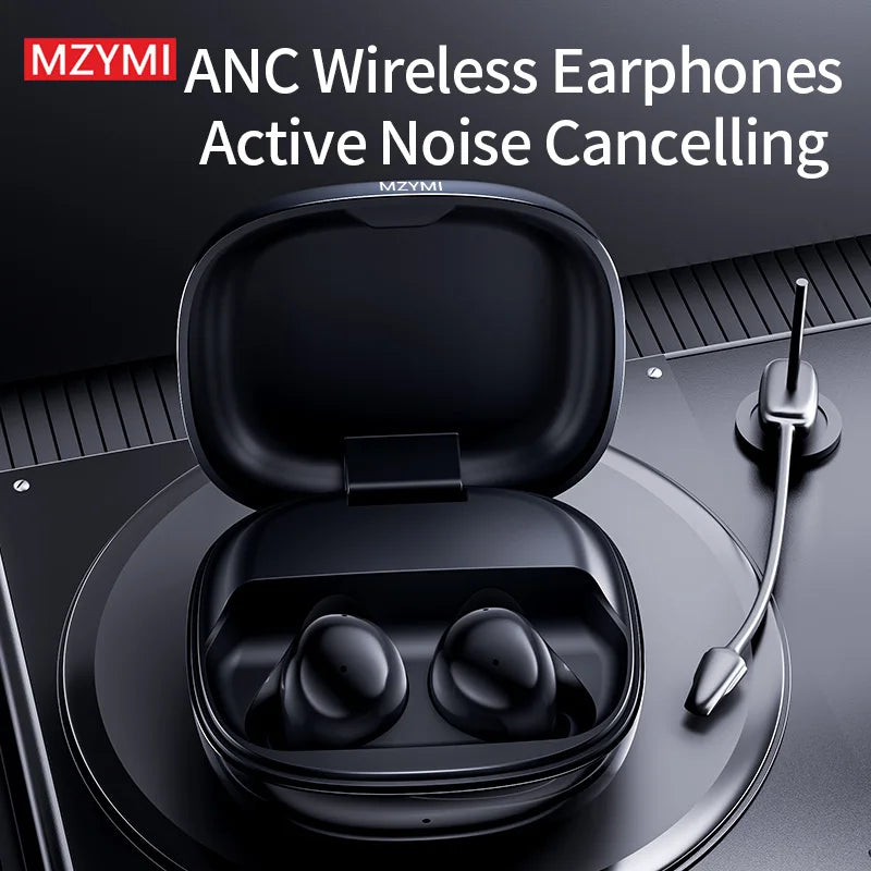 MZYMI S09 Wireless Earphone Bluetooth5.4 Active Noise Cancelling/ Touch Control Headphone Support TF Card In Ear Earbud With Mic