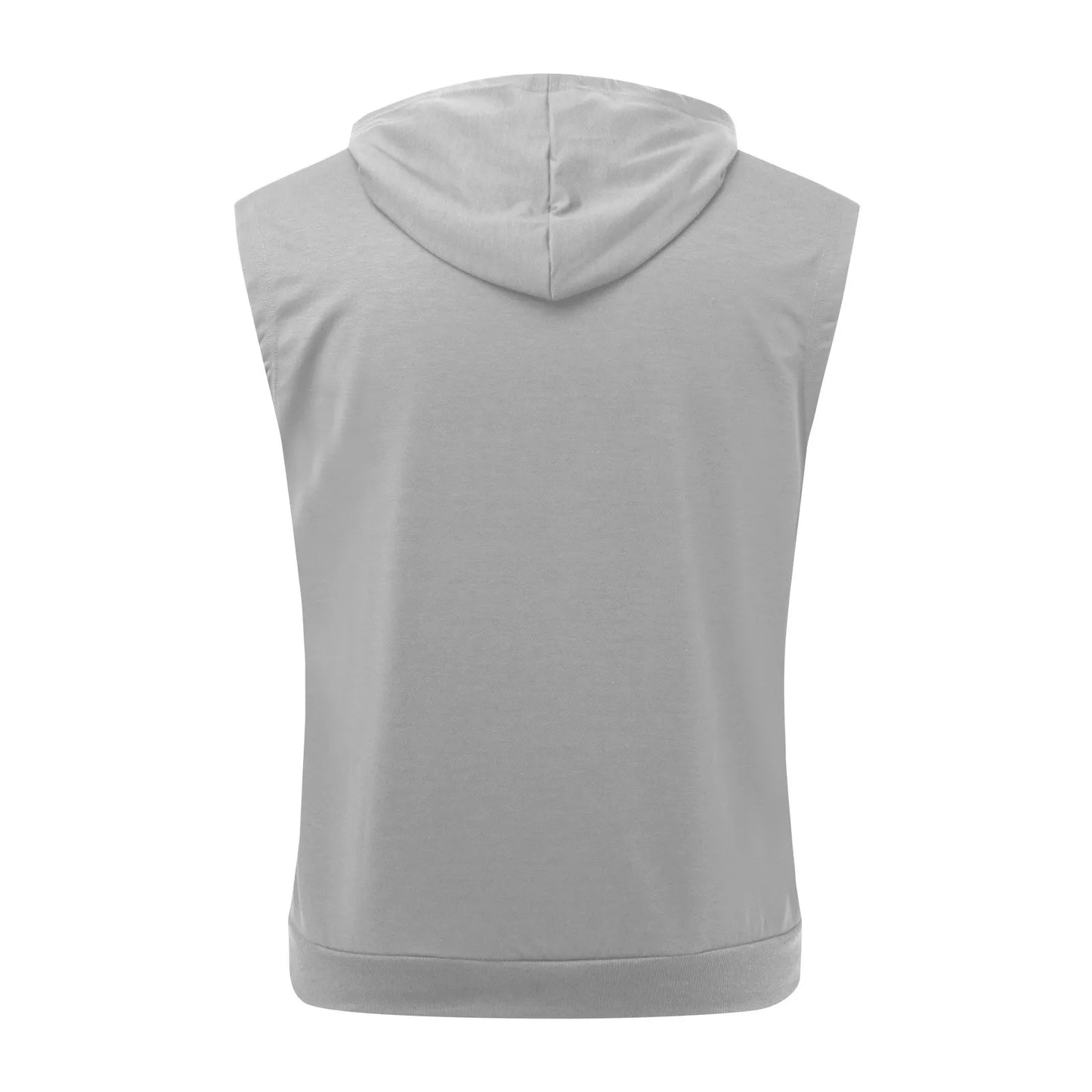 Men's Workout Hooded Tank Tops Zip Up Gym Muscle Tank Top/Summer Bodybuilding Vest Solid Color Tank Top