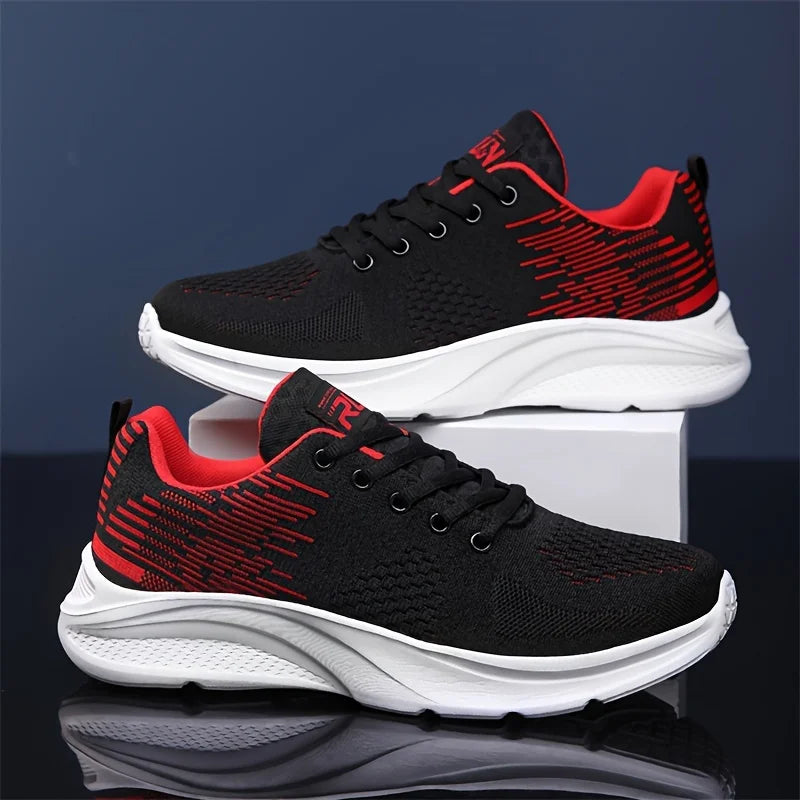 Lightweight Breathable Gradient Knit Mesh Women Athletic Sneakers Size/36-46 Shock Absorb Soft Cushion Anti Slip Thick Outsole