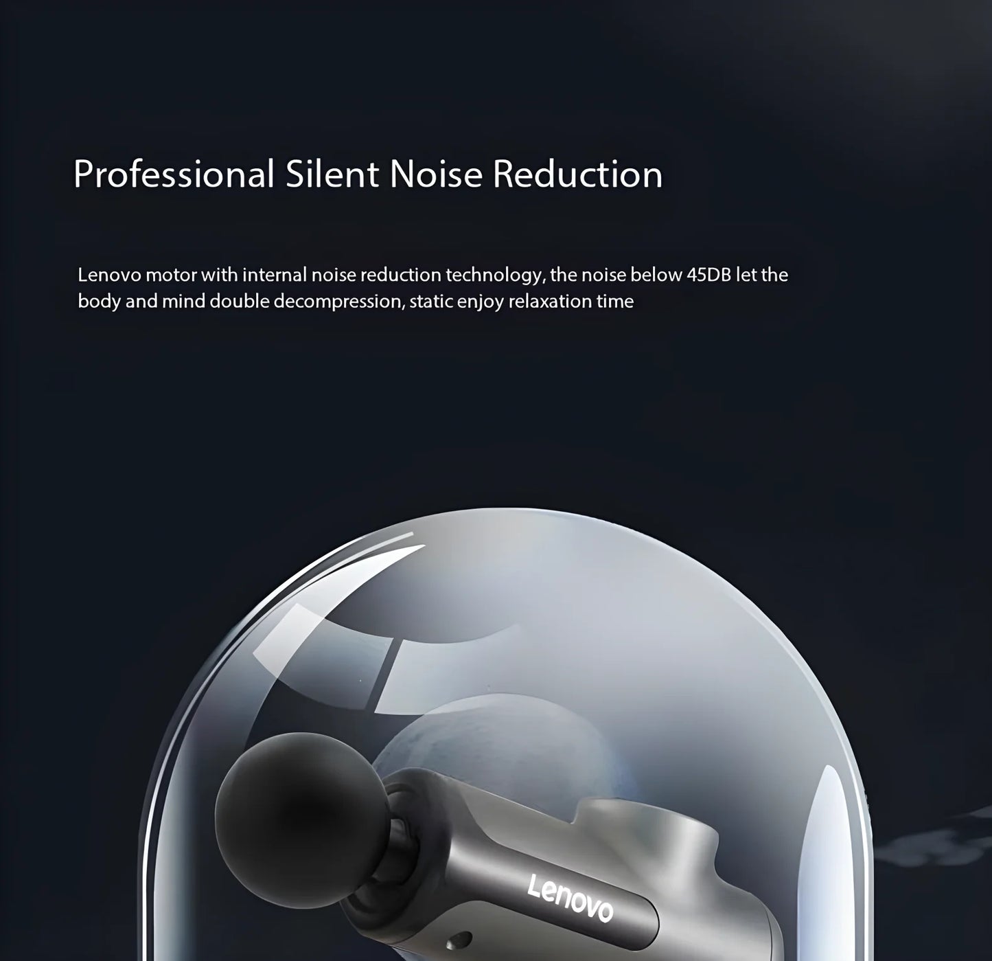 Lenovo N2 N3 Muscle Relaxation Massager Genuine Brand Fascia Gun/6-8Massage Head Relieve Muscle Tension and Soreness Portable