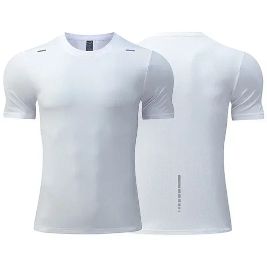Men's Summer Loose Breathable Short Sleeve Outdoor Cycling/Quick Dry Top Running Tracksuits Fitness T-shirts Muscle Tights