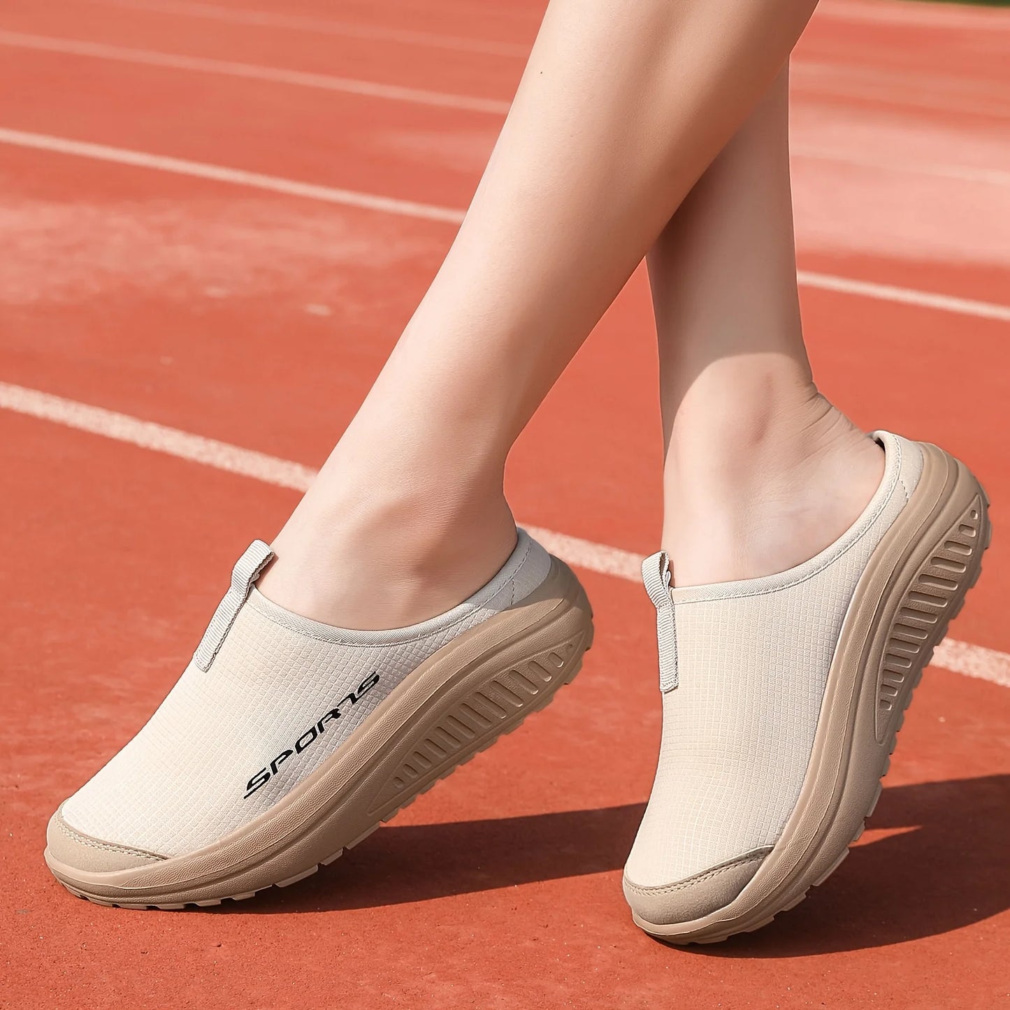 Summer women's one foot sports shoes breathable/thin mesh lazy shoes toe cap half drag sandals women's style