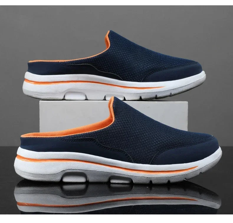 Men Slippers Summer Breathable Home Indoor Slippers Men Thick/Bottom Slides Fashion Couple Walking Shoes Plus Size 39-48