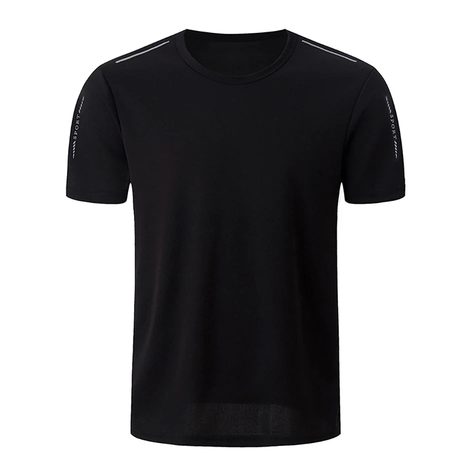 4/1 Pcs Men's Summer Multicolor Quick-drying Sports Short Sleeve/Loose Breathable Fitness Running Badminton T Reflective Strip