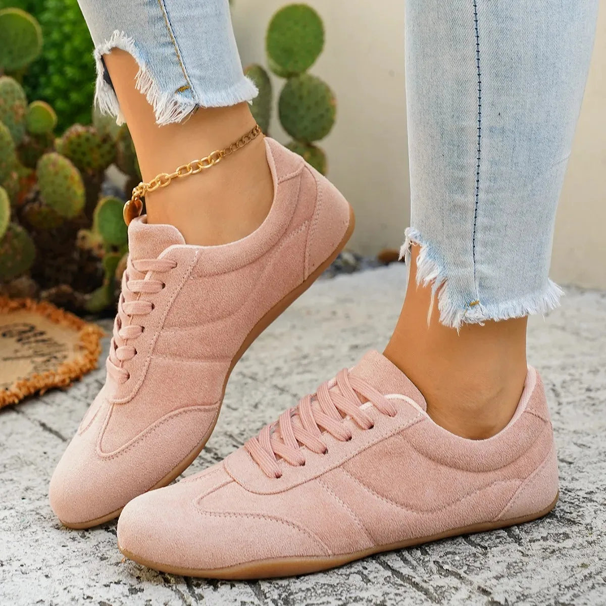 Women's Casual Flat-Soled Non-Slip Wear-Resistant Sport Spring/Autumn Round-Toe Soft And Comfortable Women Single Shoes