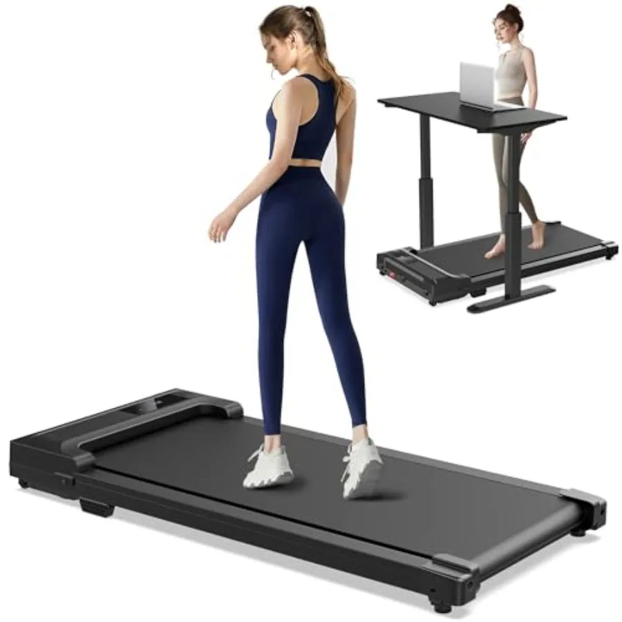 Walking Pad Treadmill for Home Office Use Portable Mini Compact/Under Desk Treadmill in Black Lightweight Slim Design