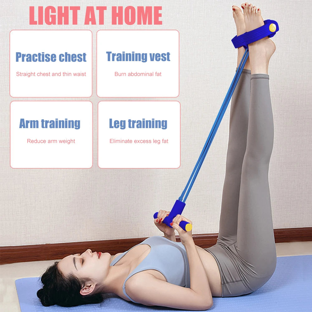 Pedal Pulling Resistance Band Sit-up with Slimming Belly Female Fitness/Yoga Equipment Household Fitness Pulling Rope