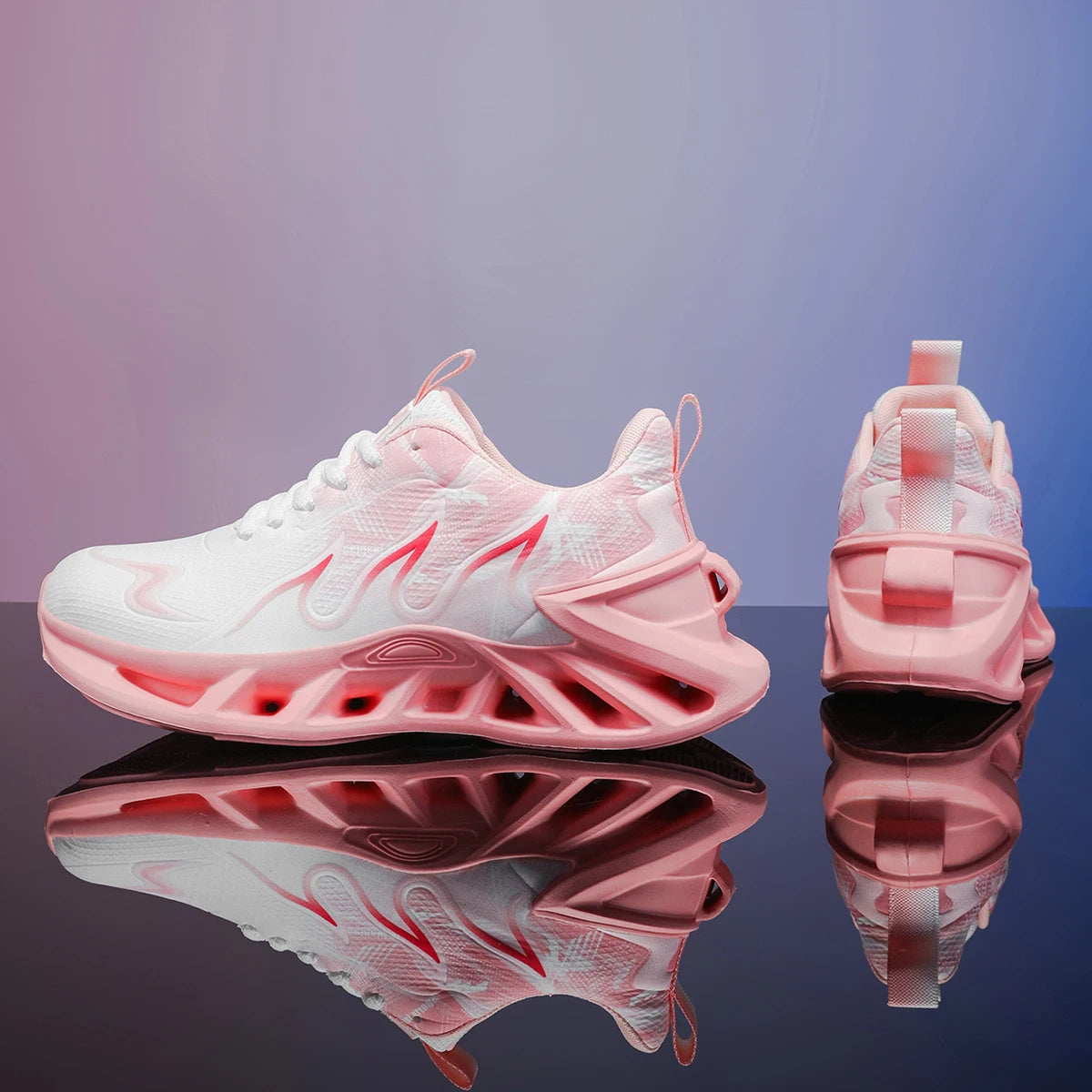 Four-season women's road running shoes, shock-absorbing sports/control casual sports shoes, outdoor anti-slip cross-country shoe