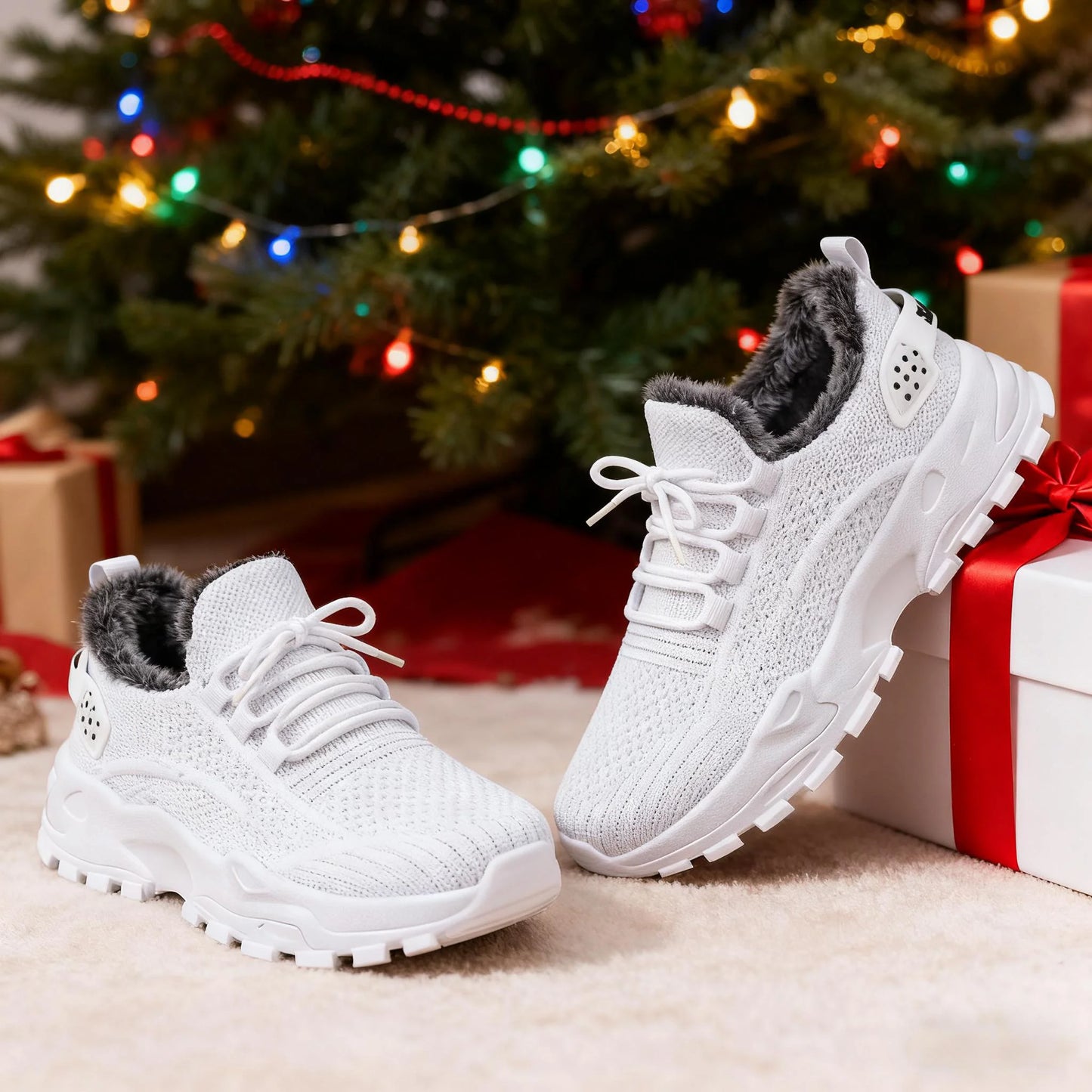 Women's Winter Warm Sports Shoes Non Slip Soles Suitable/for Cold Weather Outdoor Walking Shoes Fashionable Versatile