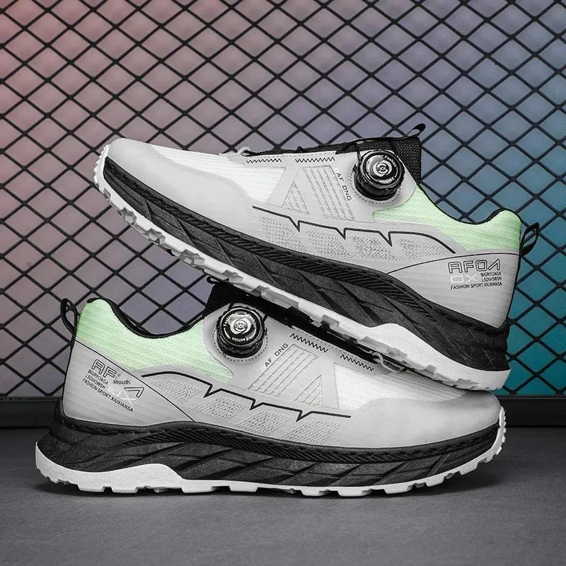 Spring Summer Thin Automatic Buckle Trail Running Shoes Casual/Function Hiking Breathable Outdoor Sports Trendy Footwear