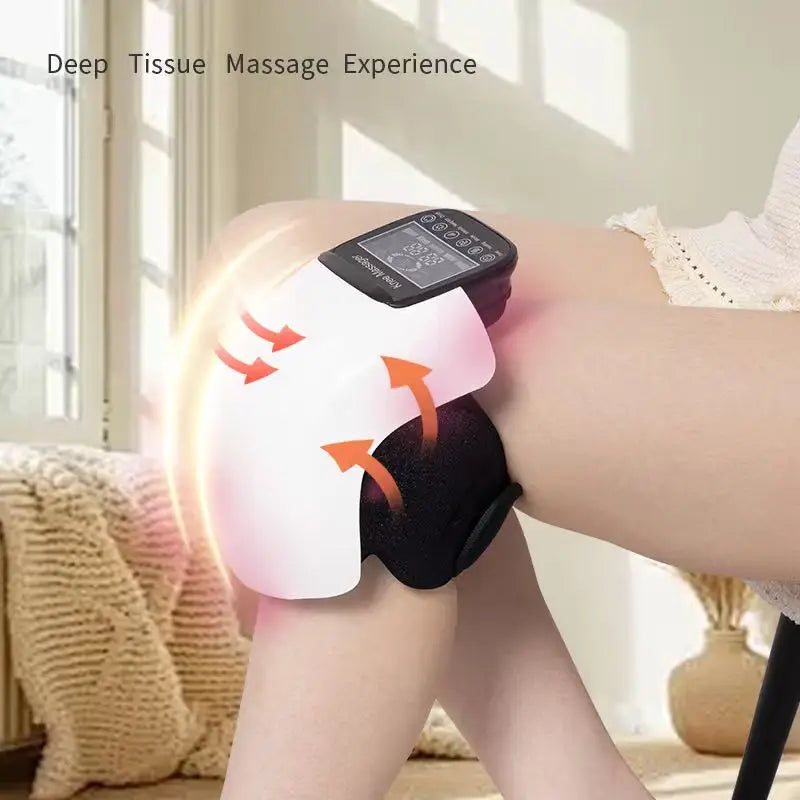 Portable knee massager vibration hot compress charging design/caring for knee health giving gifts to elders and friends