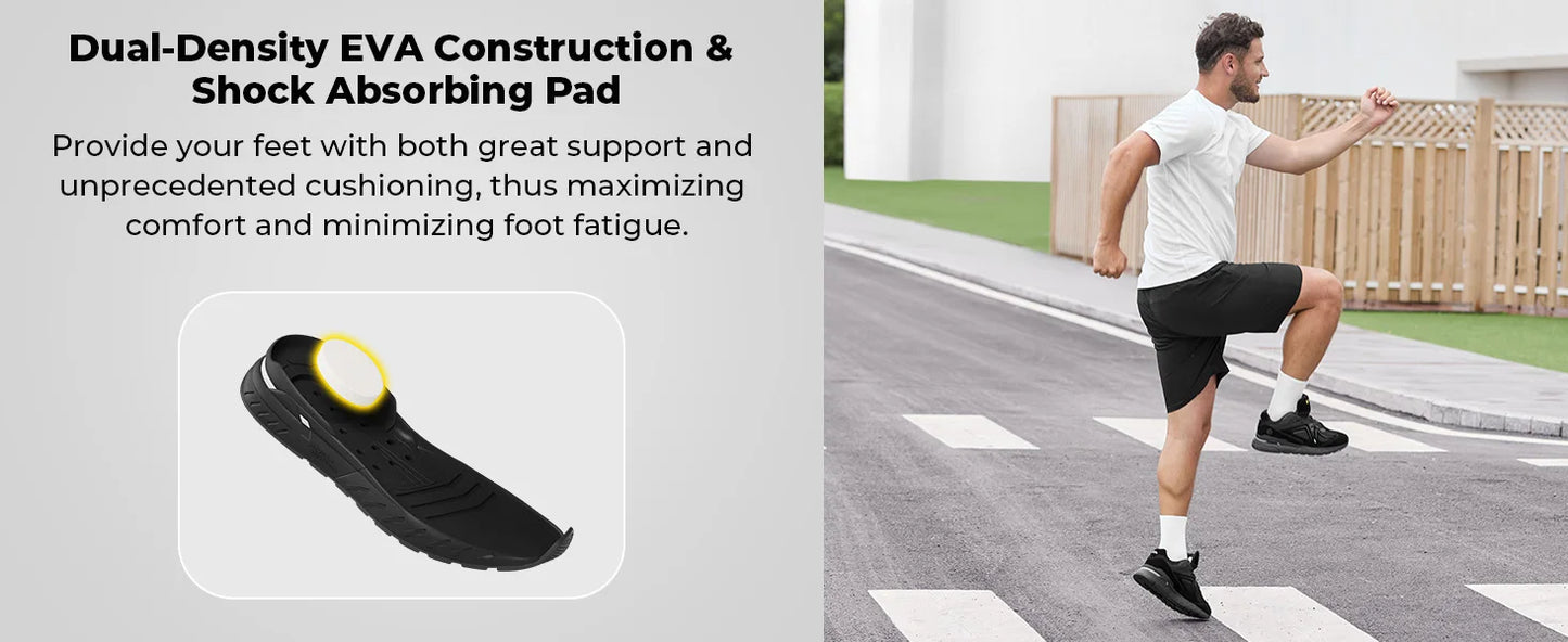 Fittington Walking Shoes For Men Extra Wide Man Shoes Large Size/Non-slip Sport Sneakers For Flat Feet Heel Pain Relief