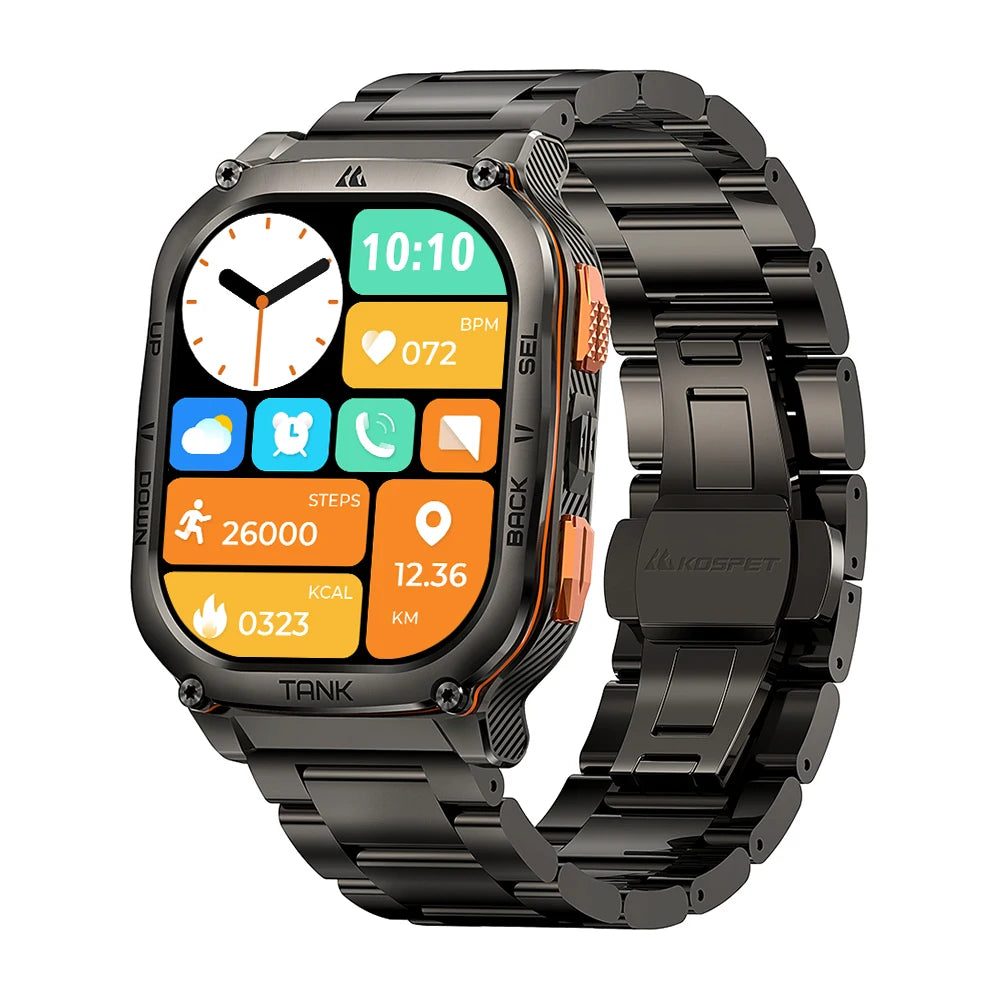 New KOSPET TANK M3 Ultra GPS Smartwatch For Men Waterproof/5ATM AMOLED AOD 480mAh Digital Bluetooth Call Men's Watches