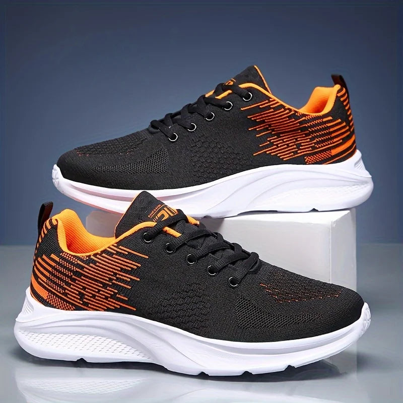 Lightweight Breathable Gradient Knit Mesh Women Athletic Sneakers Size/36-46 Shock Absorb Soft Cushion Anti Slip Thick Outsole