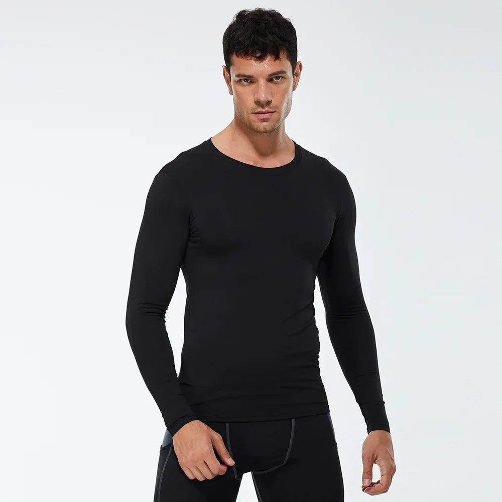 Men Compression Running T-Shirt Fitness Tight Long Sleeve Sport T-shirt/Training Jogging Shirts Gym Sportswear Quick Dry Clothes
