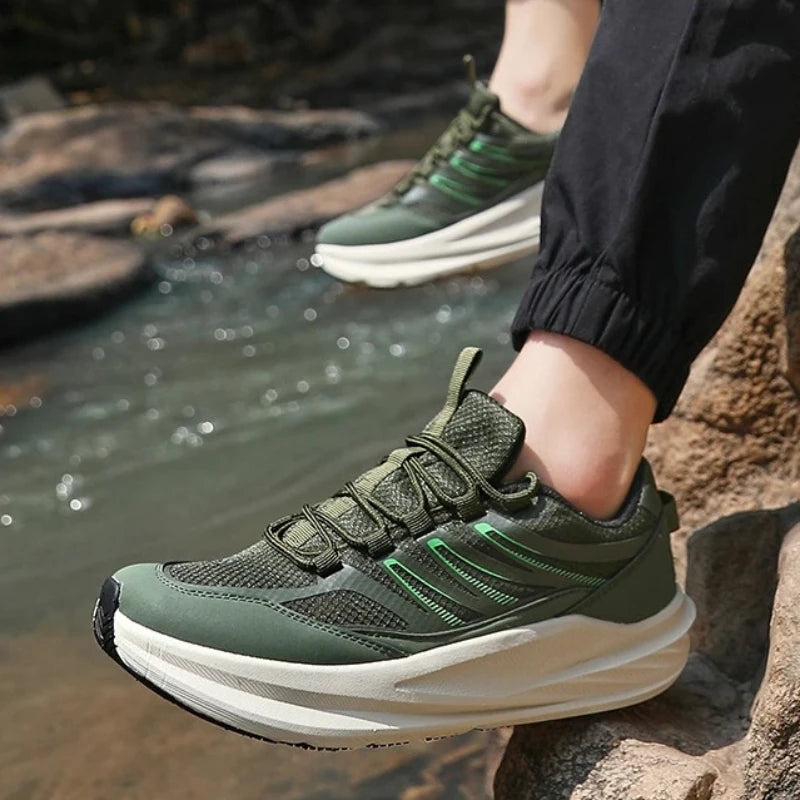 Extra Wide Feet Men Mesh Athletic Sneakers Lightweight Breathable/Casual Trainers Shock Absorb Insole Outdoor Jogging Footwear