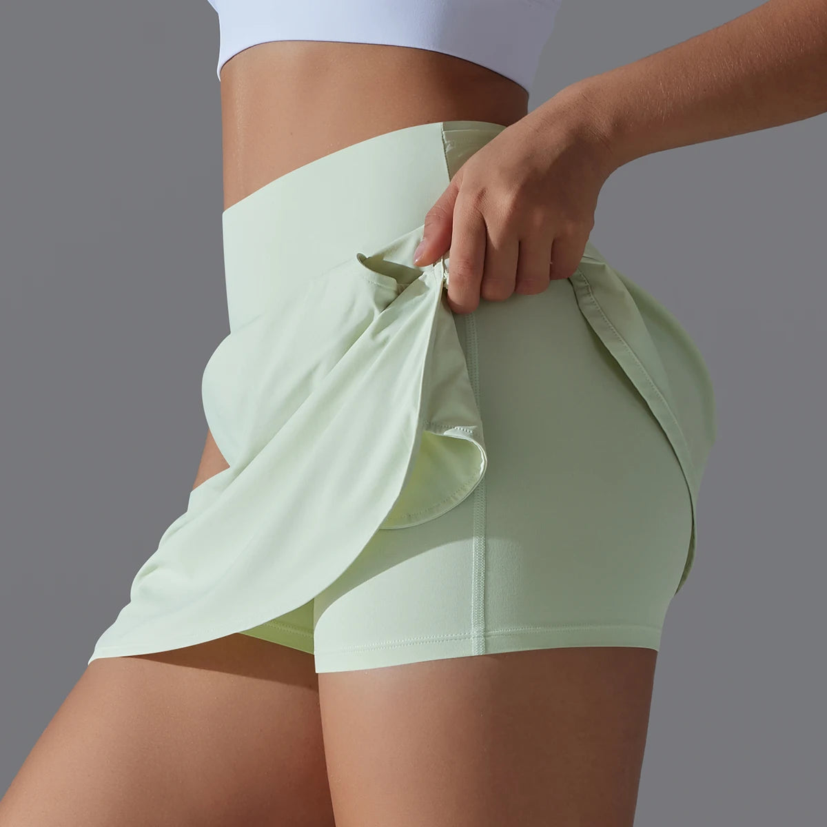 Outdoor Sports Yoga Skirt Badminton Tennis Skirt High Waist/Breathable Sweat Skirt Active Athletic Yoga Fitness Skirt Short