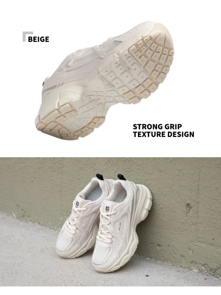Baasploa Women Sports Shoes Outdoor Lightweight Breathable Jogging Sneakers/Female Casual Mesh Anti-slip Lace Up Running Shoes