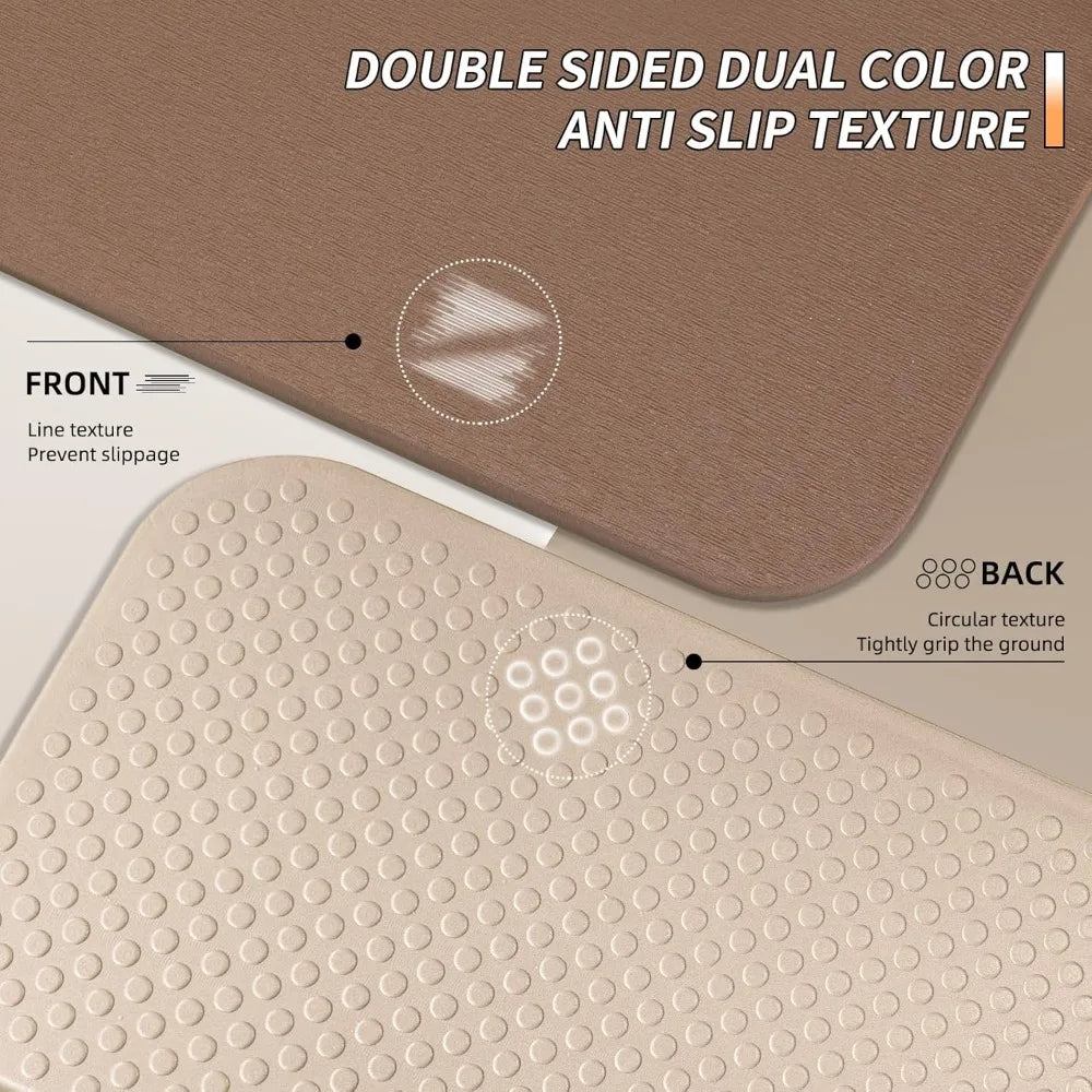 Thick Foldable Yoga Mat 10mm Non-Slip TPE Extra Long-Wide/75x26, Portable and Easy Storage for Fitness