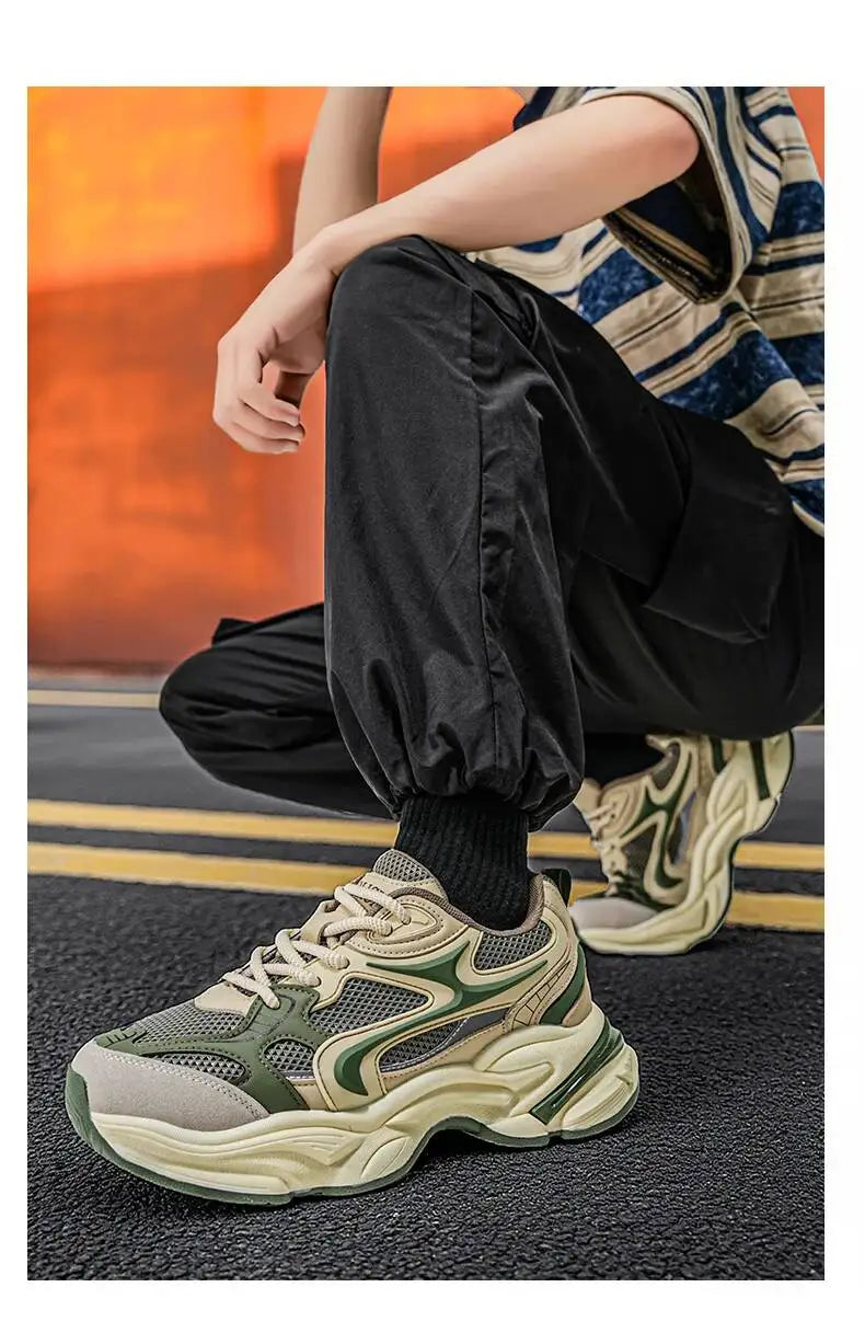 New Style Heightening Casual Thick Bottom Anti-Slip Wear-Resistant/Lightweight Men's Sport Shoes Comfortable Spring