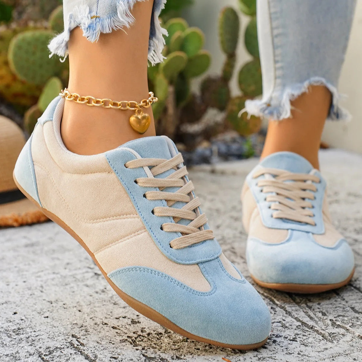 Women's Casual Flat-Soled Non-Slip Wear-Resistant Sport Spring/Autumn Round-Toe Soft And Comfortable Women Single Shoes