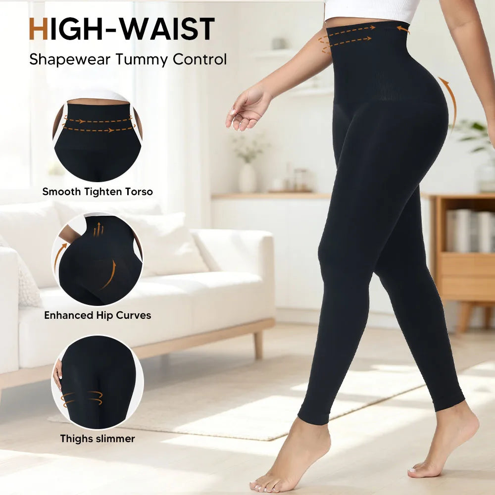 Vaslanda High Waisted Tummy Control Compression Leggings for Women/Women's Soft Yoga Pants for Running Non See Through Plus Size