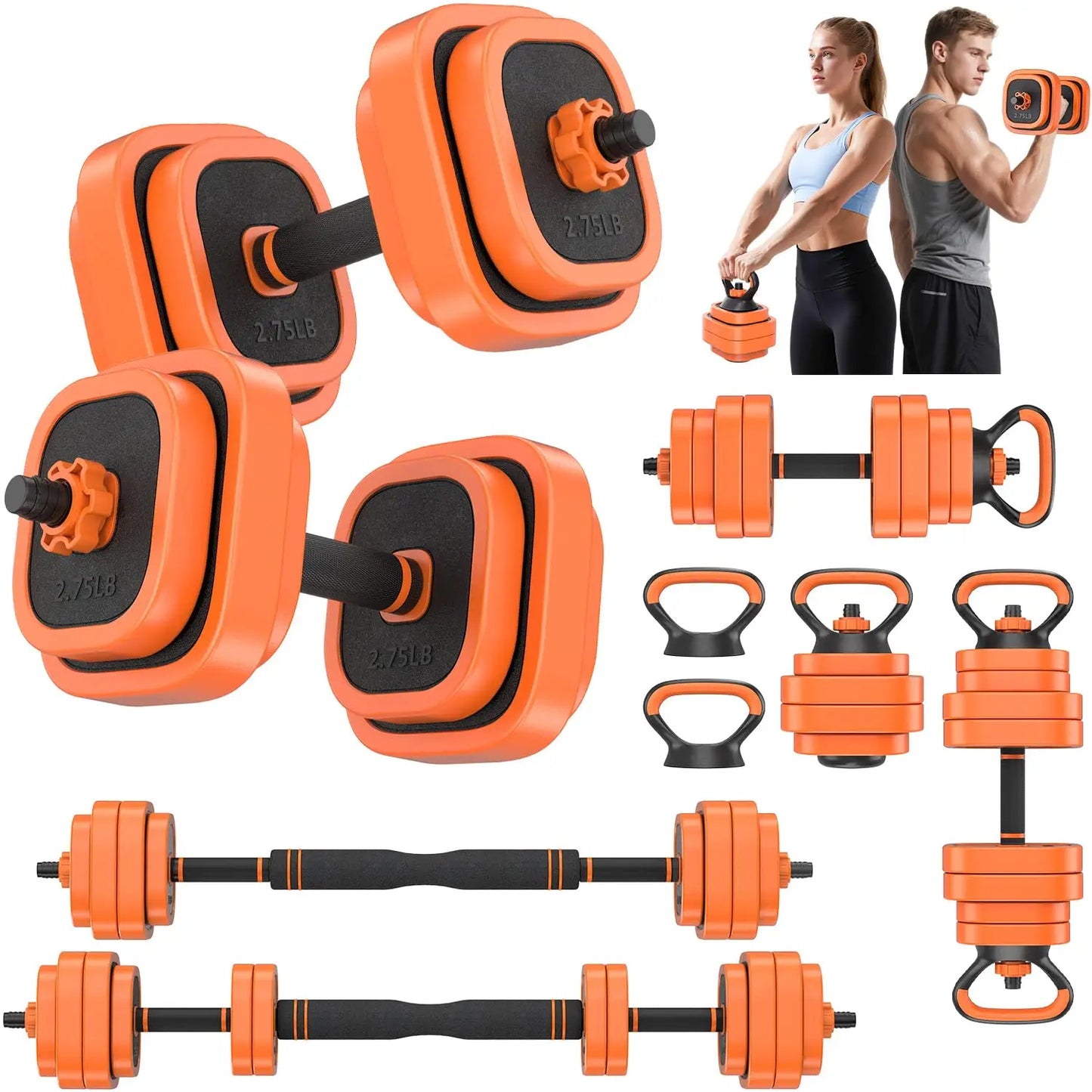 Adjustable Dumbbells Set, 45/65/85 lbs Free Weight Set with Connector/4 in1 Dumbbells Set for Home Gym Workout, Customized