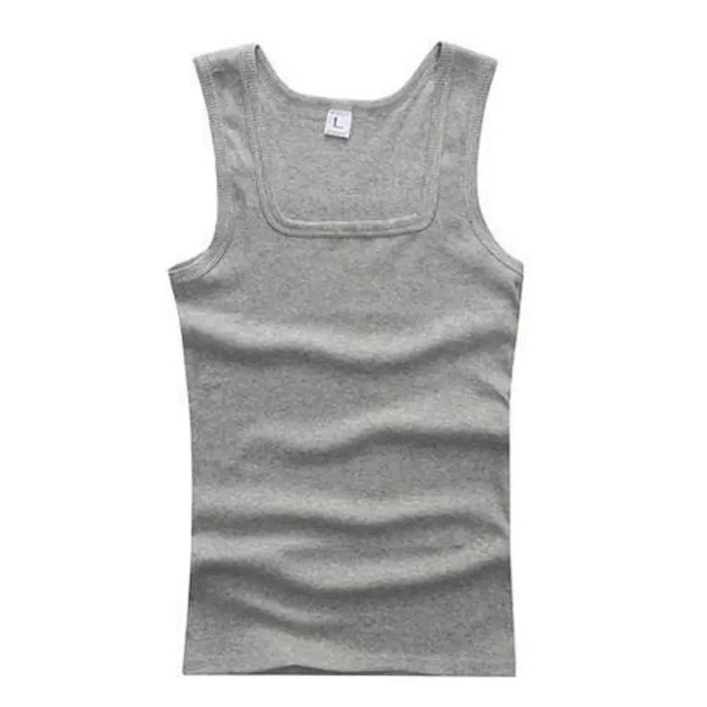Hot Sale Men's Sleeveless Breathable Fitness Vest Basic Elastic Tank Top/Men's Cotton Bodybuilding T-shirt Classic Color Clothes