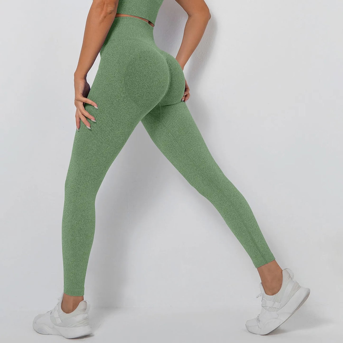 Women's Sports Leggings High Waist Butt Push Up Leggings/Seamless Compression Gym Leggings For Sports Yoga