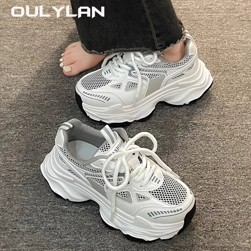 Women's Chunky Sneakers 2024 Ladies Classic Thick Sole Shoes/Female Sports Running Shoes Casual Vulcanize Shoes