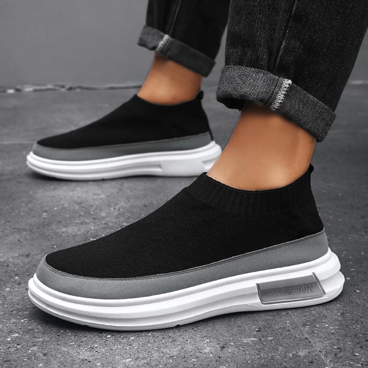 Shoes Men Leather Casual Men Thick Sole Breathable Casual Shoes/Breathable Non Slip Cloth Shoes Mens Shoe