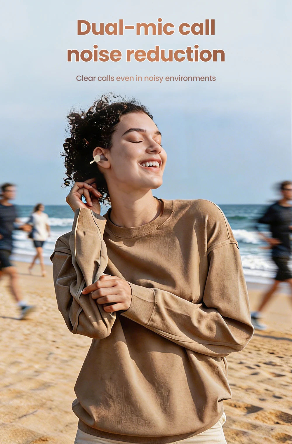 PISEN Wireless Bluetooth 6.0 Hi-Res Ear Clip Earphones 360° Directional Sound/Field Long Battery Life Sports Clip Earbuds 30H Pl