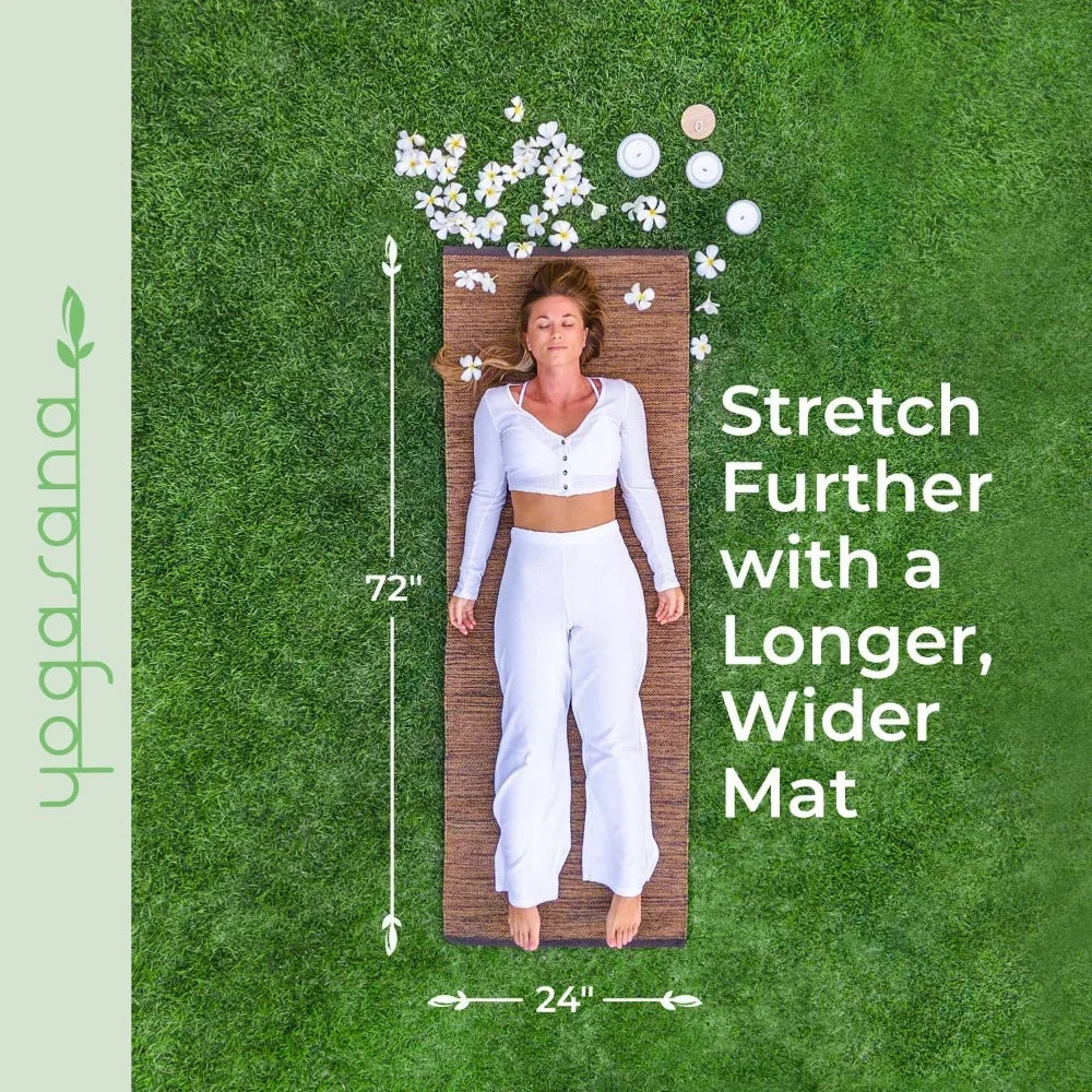 Yogasana Organic Cotton Yoga Mat Non Slip Hand-Woven Foldable Yoga Mat/Provides Excellent Comfort, Traction & Support