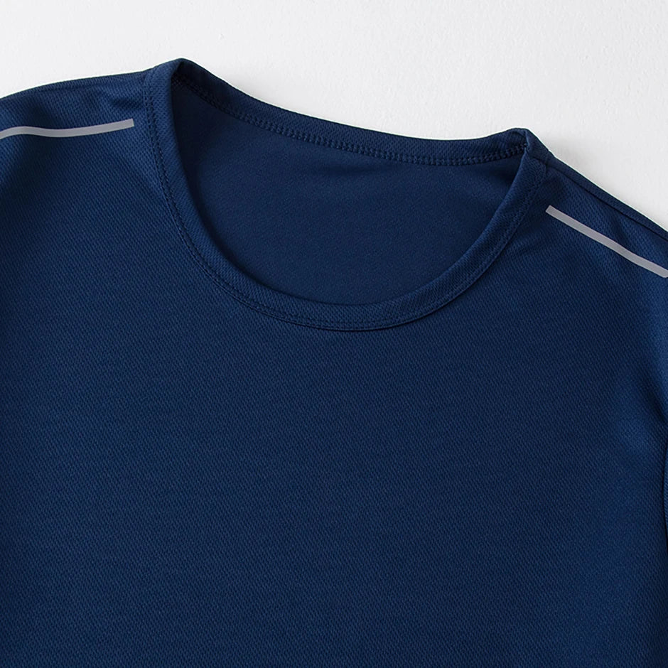 4/1 Pcs Men's Summer Multicolor Quick-drying Sports Short Sleeve/Loose Breathable Fitness Running Badminton T Reflective Strip