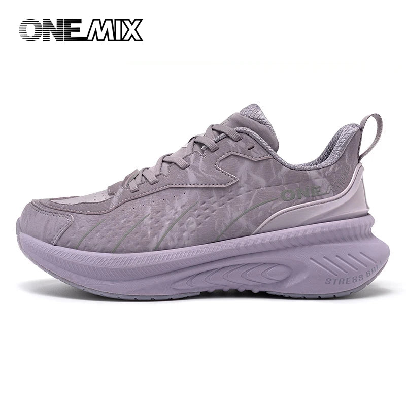 ONEMIX Men's Winter Leather Sports Shoes For Heavy Weight Adults/Shock-Absorbing & Stable Support Cold-Resistant Daily Shoes