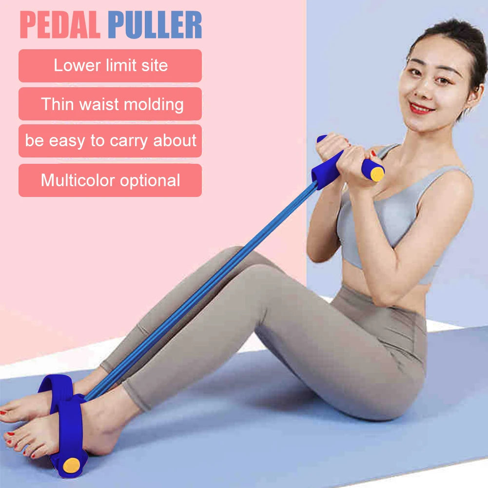 Fitness Tube Resistance Bands Latex Pedal Exerciser/Sit-up Pull Rope Expander Elastic Bands