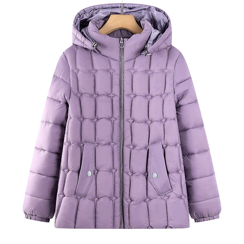Winter Down Cotton Jacket Thick Warm Parkas Women Hooded Puffer Coat/Loose Casual Overcoat Cotton-padded Jacket Female Outerwear