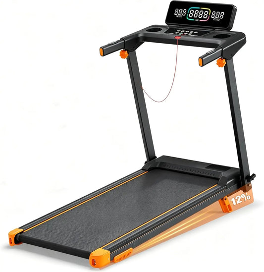 Walking Pad Treadmill, Treadmill with 12% Incline 3-in-1 Foldable Treadmills/for Home,12 HIIT Modes Quiet Treadmill with Incline
