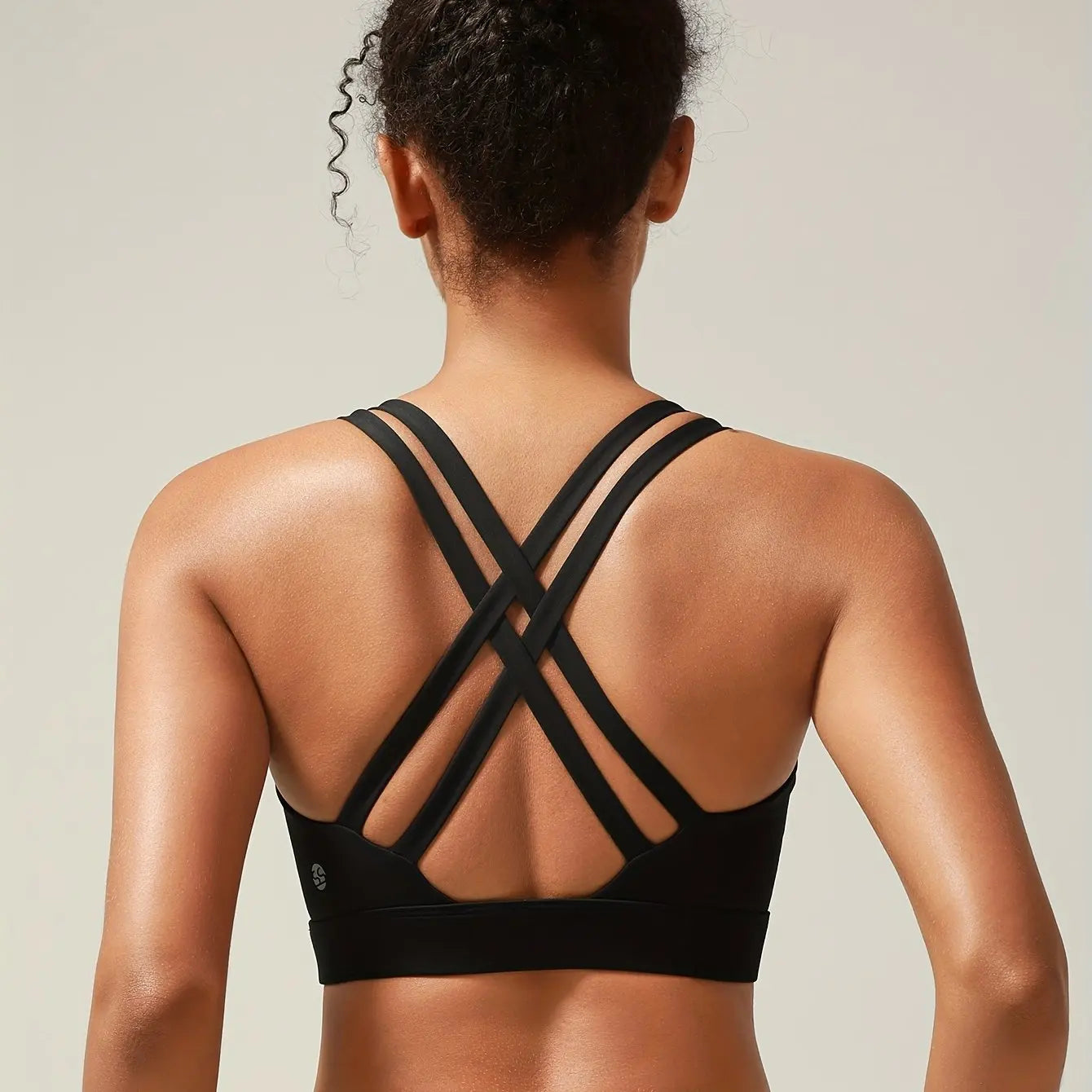 Medium Support for Sports Bra for Women Featuring a Criss-Cross Back Padded Straps/And Removable Cups Comfortable Bra