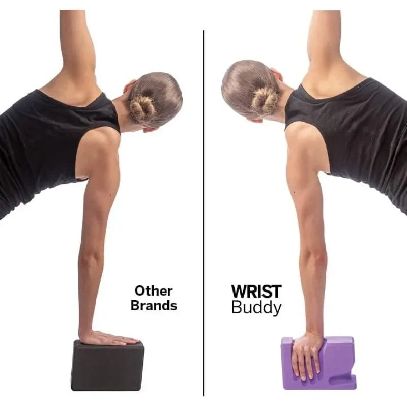 Yoga Blocks 2 Pack Reduces and Prevents Wrist Pain/Enhances Comfort Stability and Grip Strength