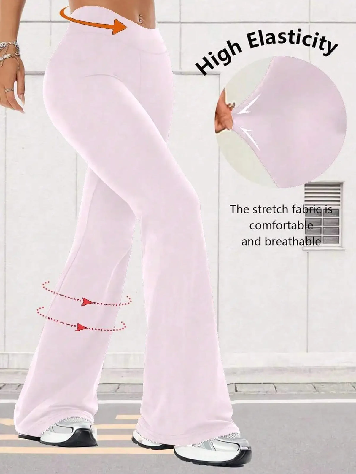 Women's High Waist Flare Yoga Pants Wide Leg Yoga Pants/Loose Casual Sports Leggings For Fitness