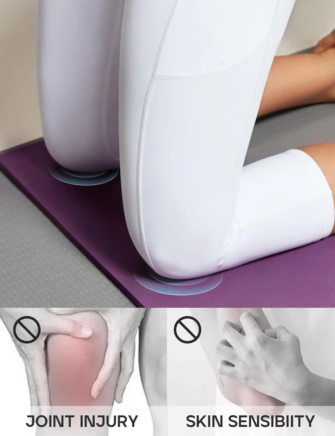Non-Slip Yoga Knee Pads Cushion for Exercise/Gardening, and Floor Work 26x10 Inches