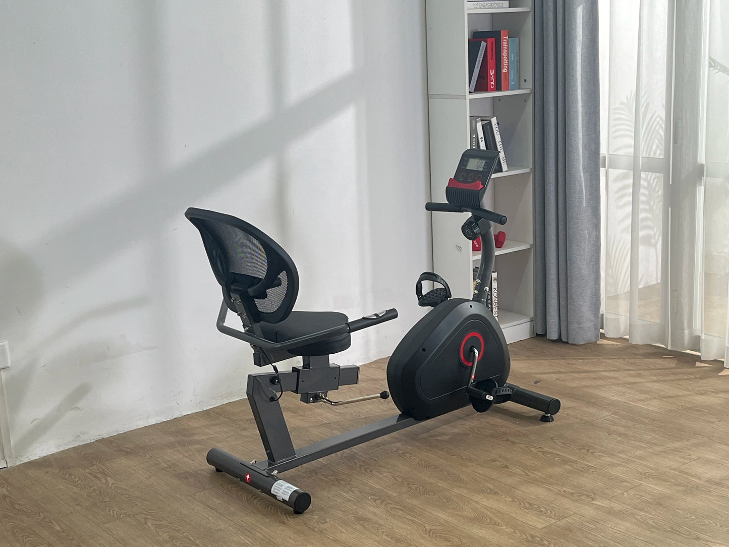 Recumbent Exercise Bike for Home Stationary Bike Sturdy Quiet 8 Levels/Recumbent Bikes Large Comfortable Seat Heart Rate Handle