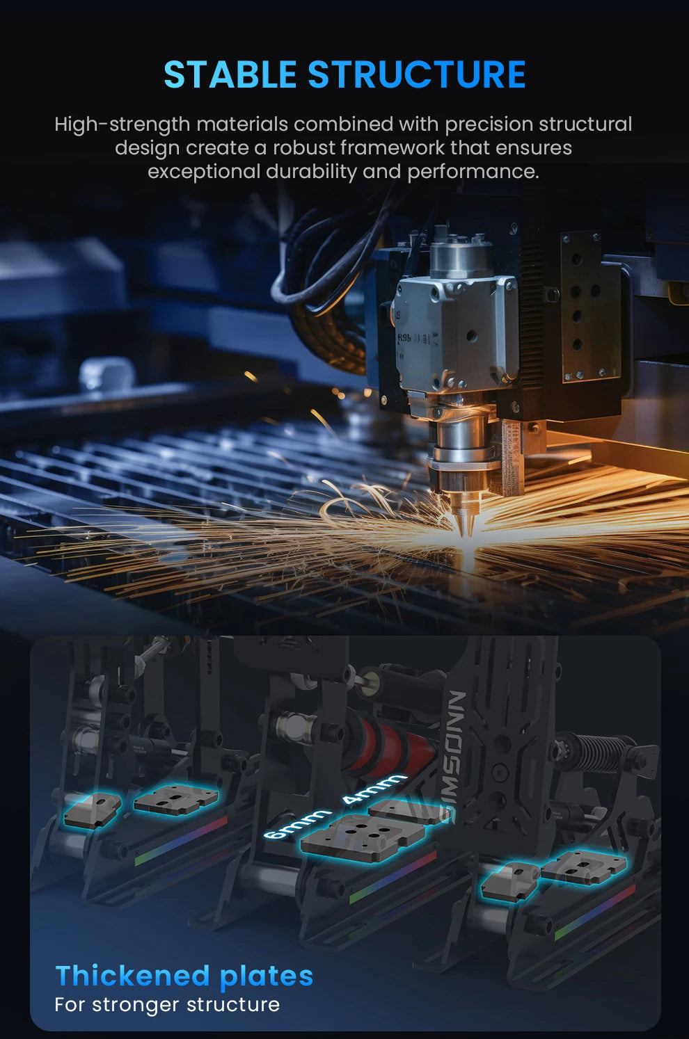 SIMSONN PRO X Ultra Sim Racing Pedals Pressure Sensor Pedal Support/VAM VAM RPO Vibration Motor PC Racing Simulator Pedals