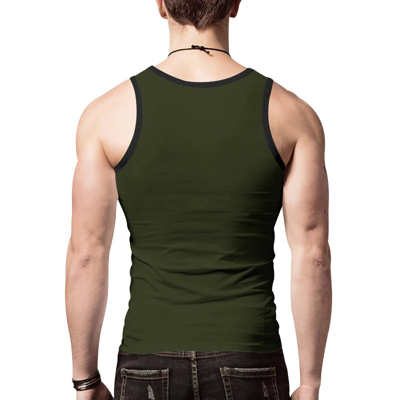 2024 Men's Fitness Sports Top Casual Elastic Quick Drying Tank Top/For Men Two piece set Two Pack